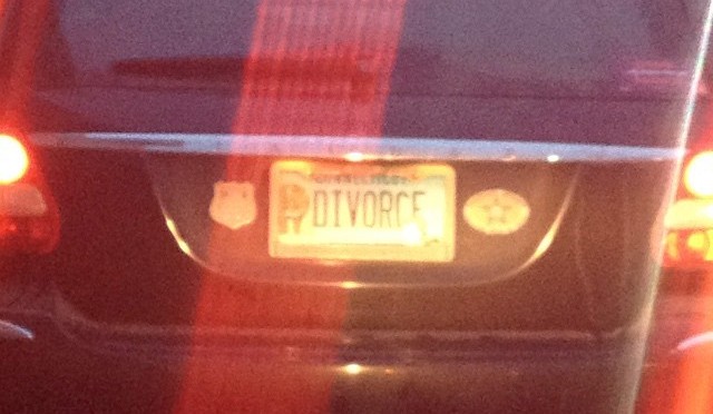 Who is more likely to get a "divorce" vanity plate: Guy or gal?